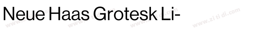Neue Haas Grotesk Li字体转换